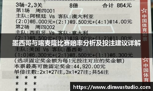 墨西哥与喀麦隆比赛赔率分析及投注建议详解